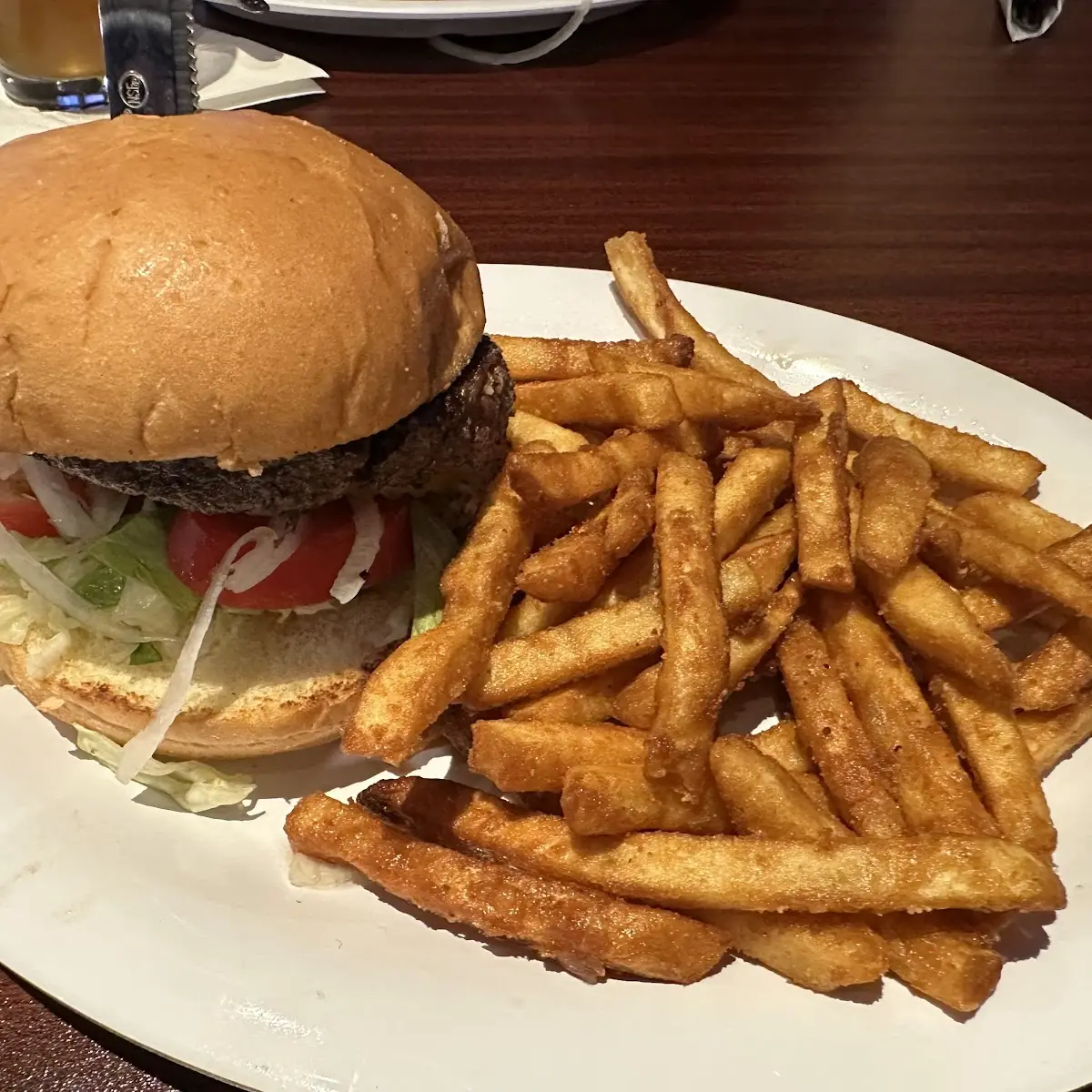 Classic Bacon Burger with Crispy Fries