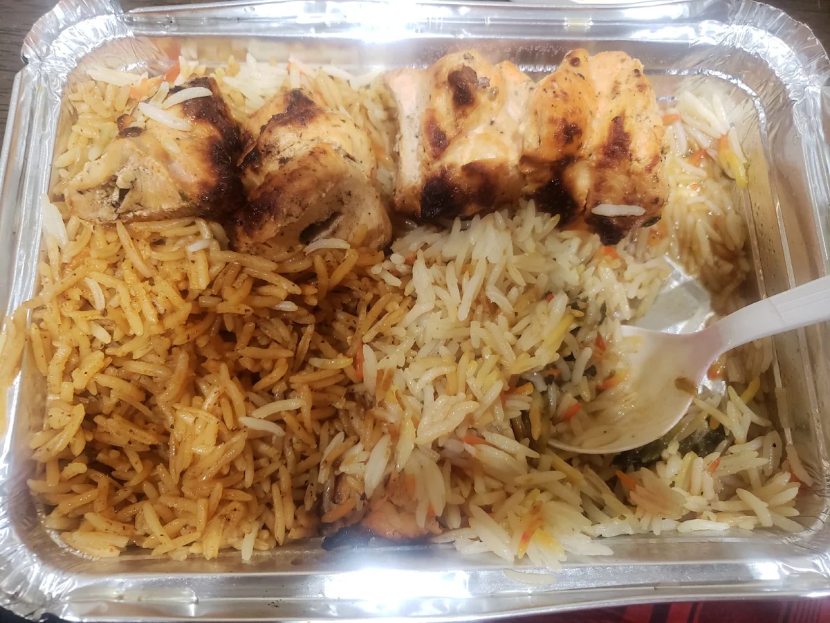 Chicken Kabab with 2 Kinds of Rice