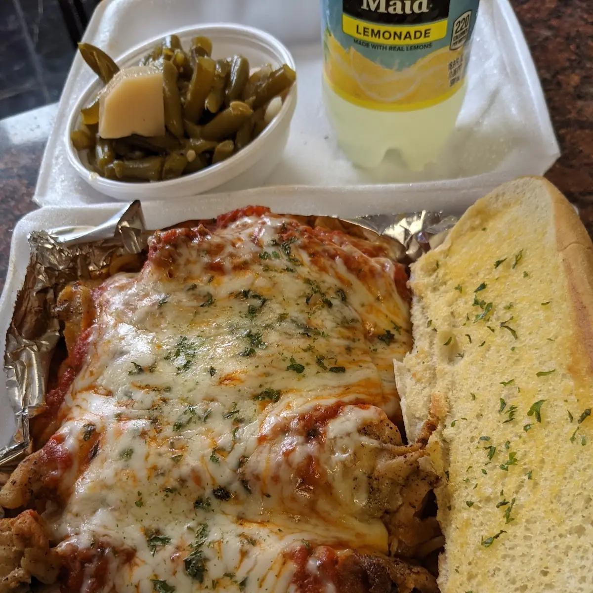 Lasagna with Garlic Bread