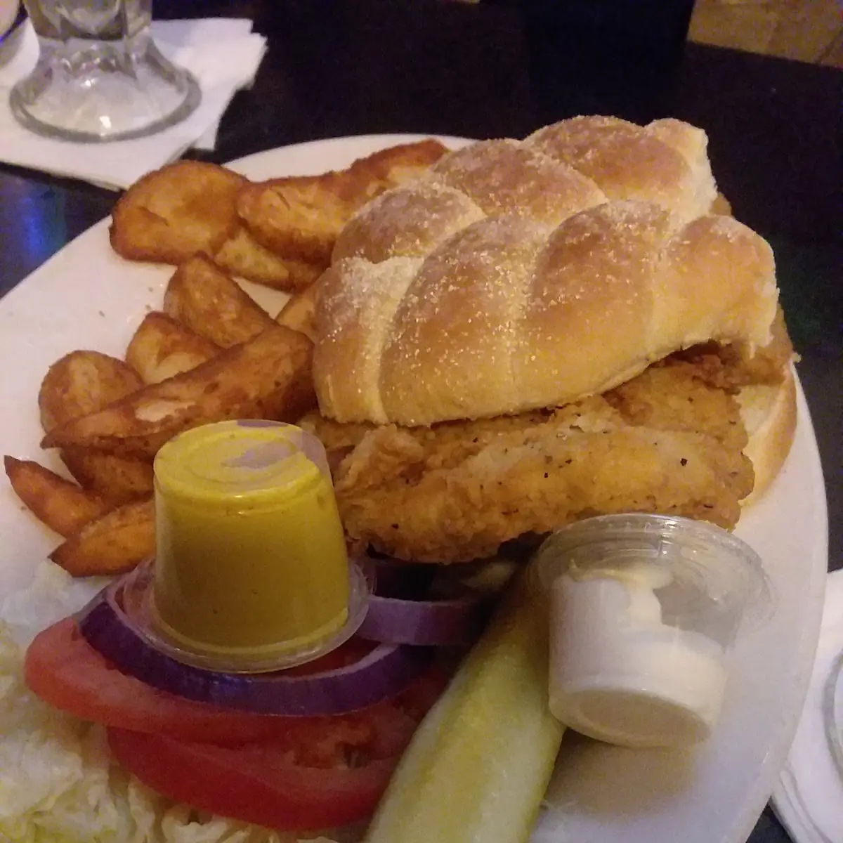 Catfish Sandwich with Fries
