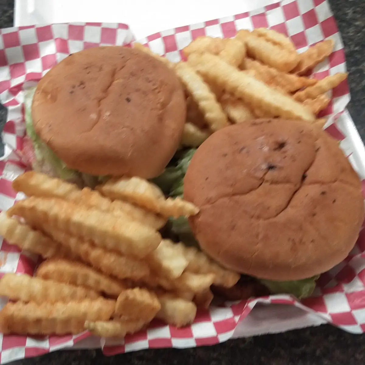 2 Fried Pork Chop Sandwiches