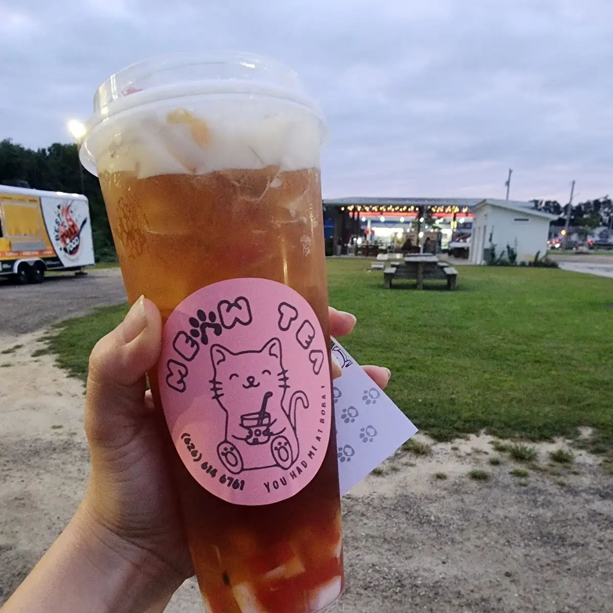 Passion Fruit Tea with Rainbow Jelly