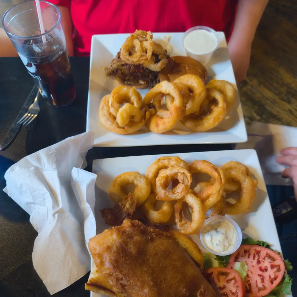 Catfish Sandwich Onion Rings