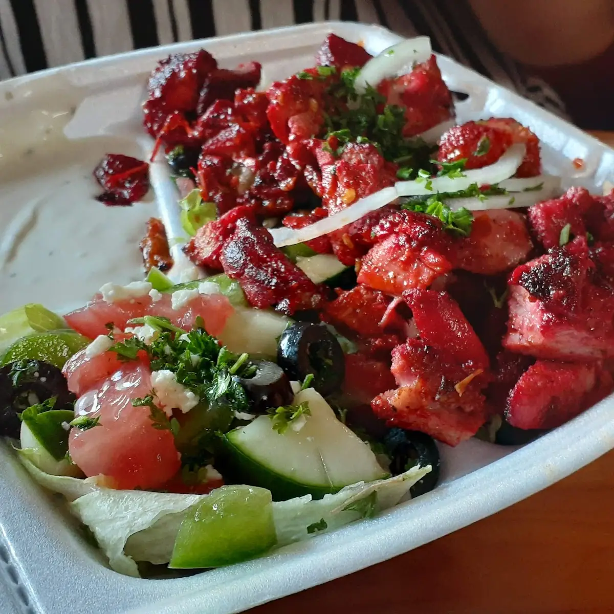 Chicken Kabob Plate with Rice