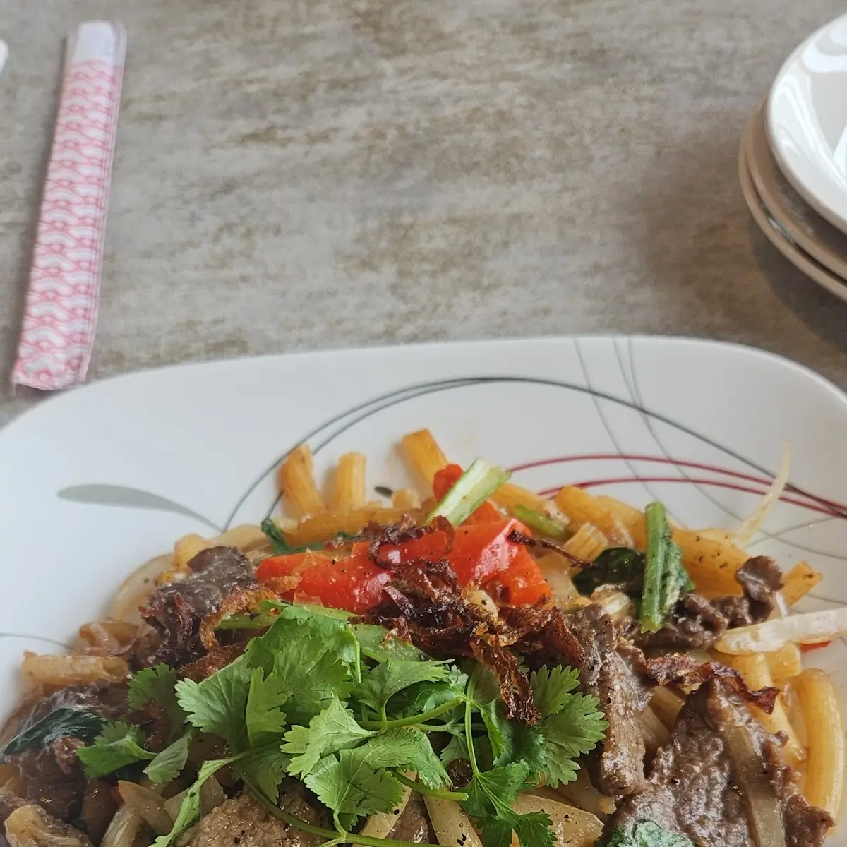 Macaroni Stir Fried Beef
