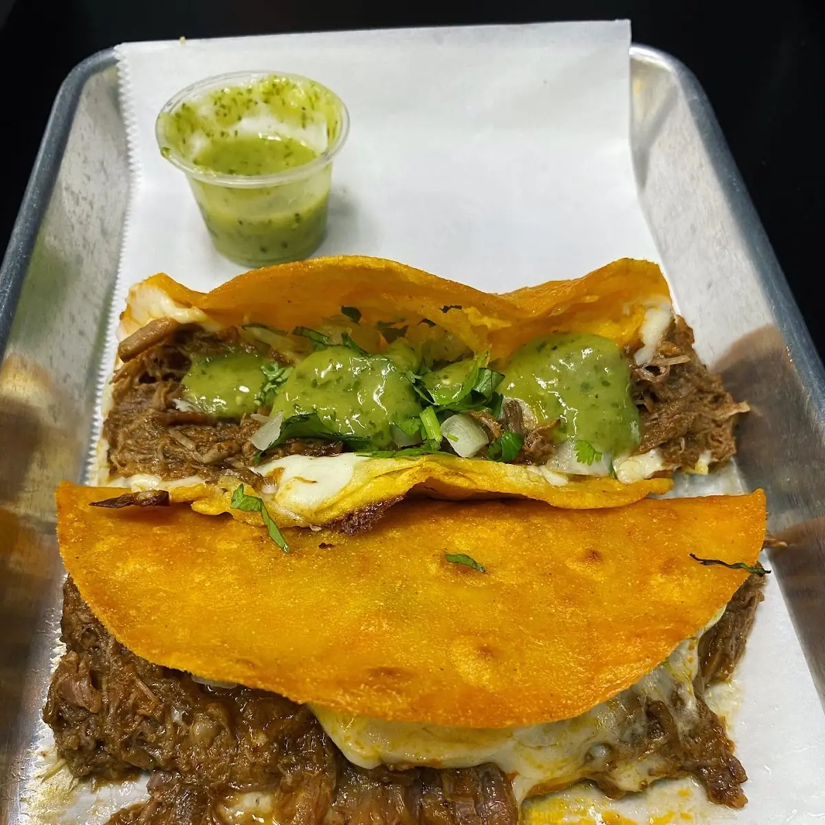 Queso Beef Birria Tacos