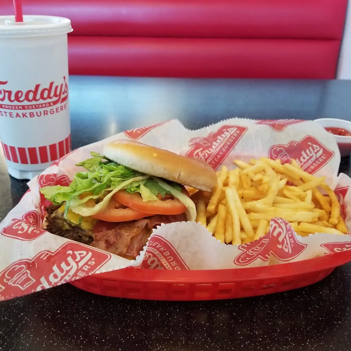 Bacon Double Cheeseburger Combo with Sauteed Onions
