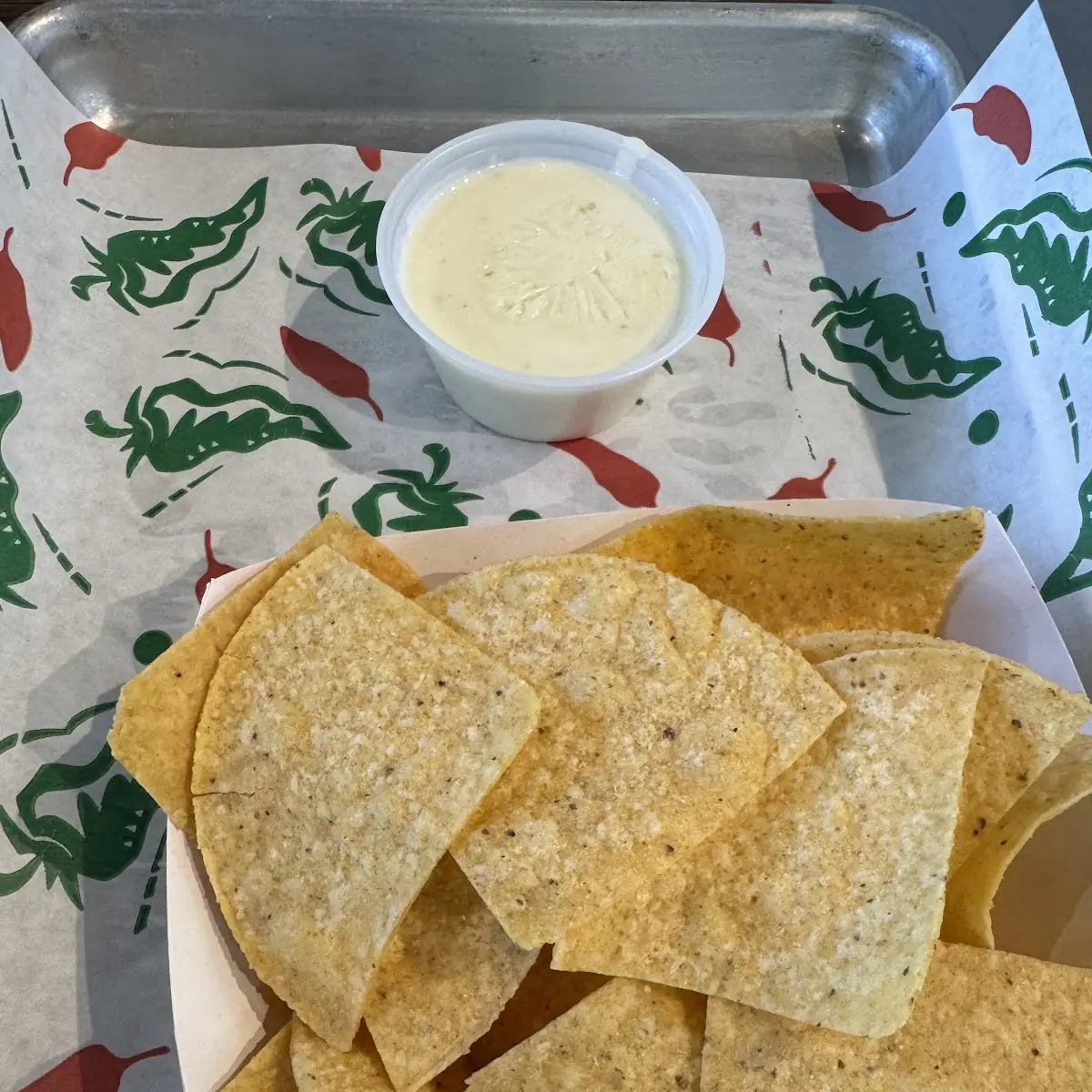 Tortilla Chips with Queso Dip