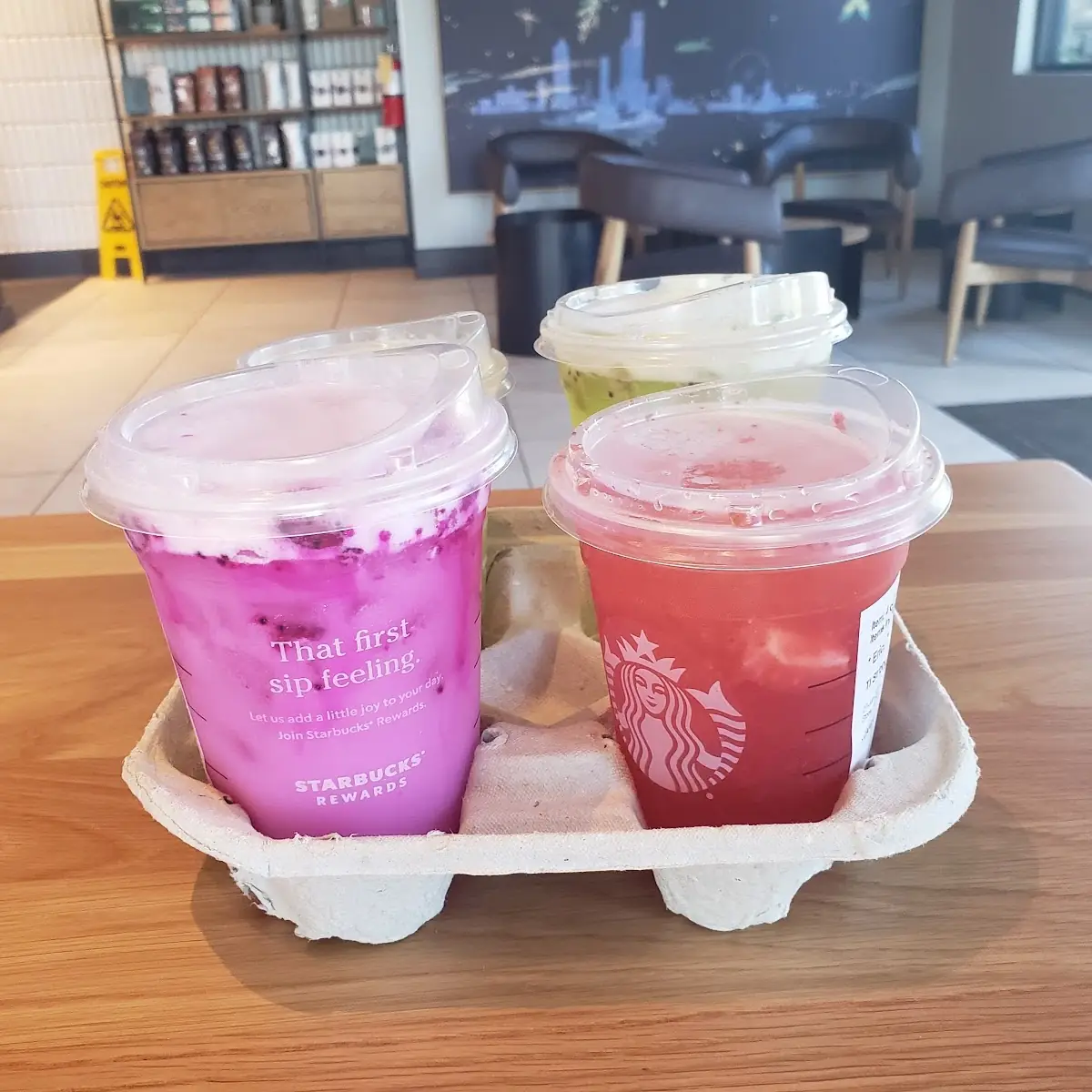 Mango Dragon Fruit with Coconut Milk Tea
