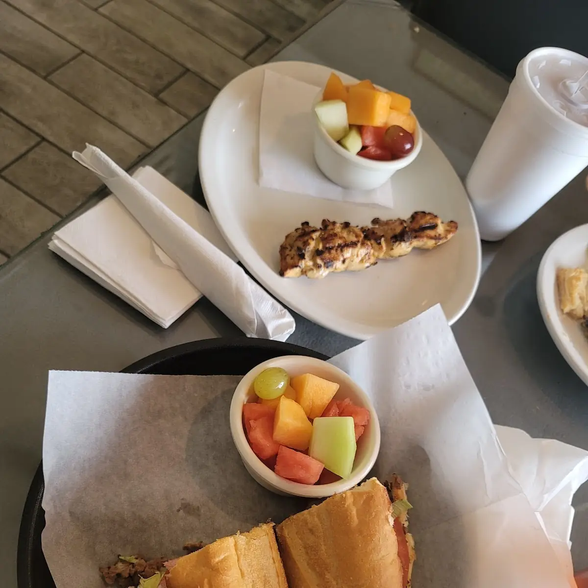 Steak and Cheese Sub Whit Fruit