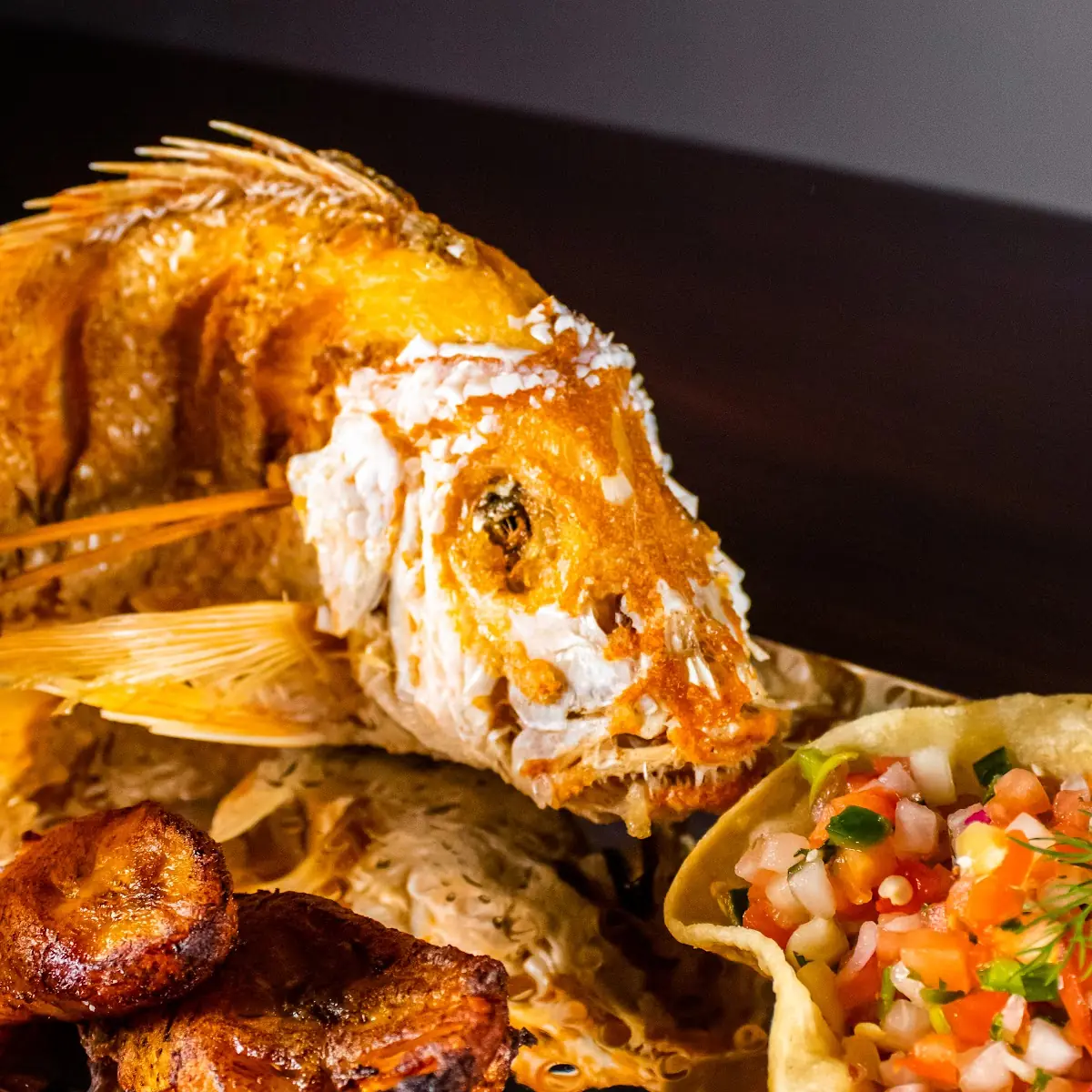 Red Snapper w Plantains & Pico