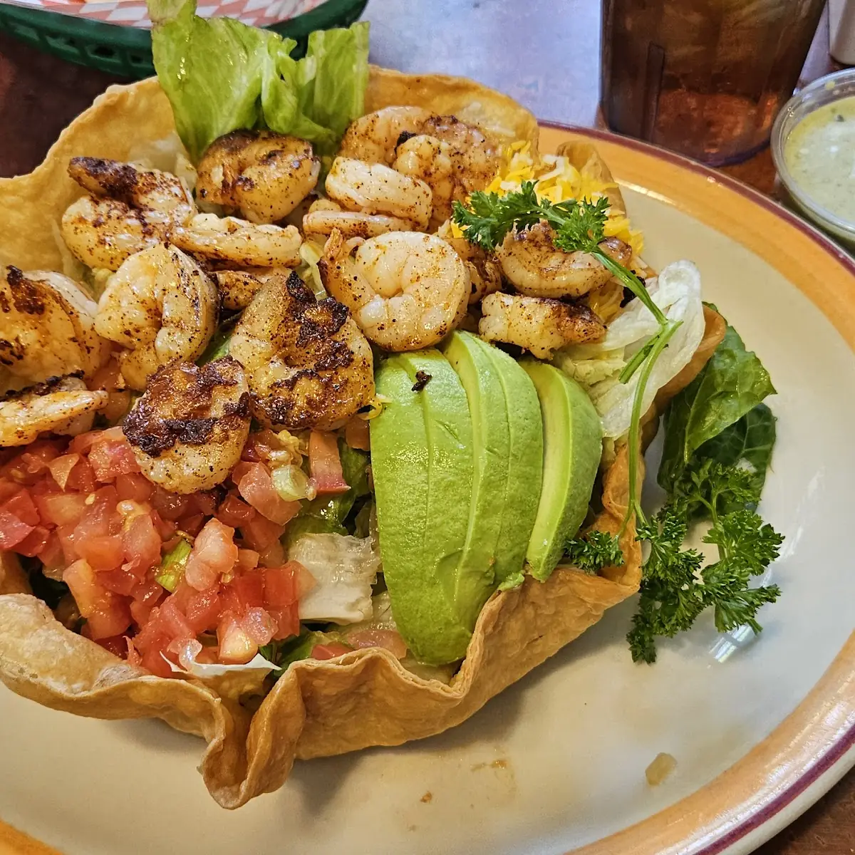 Grilled Shrimp Tostada