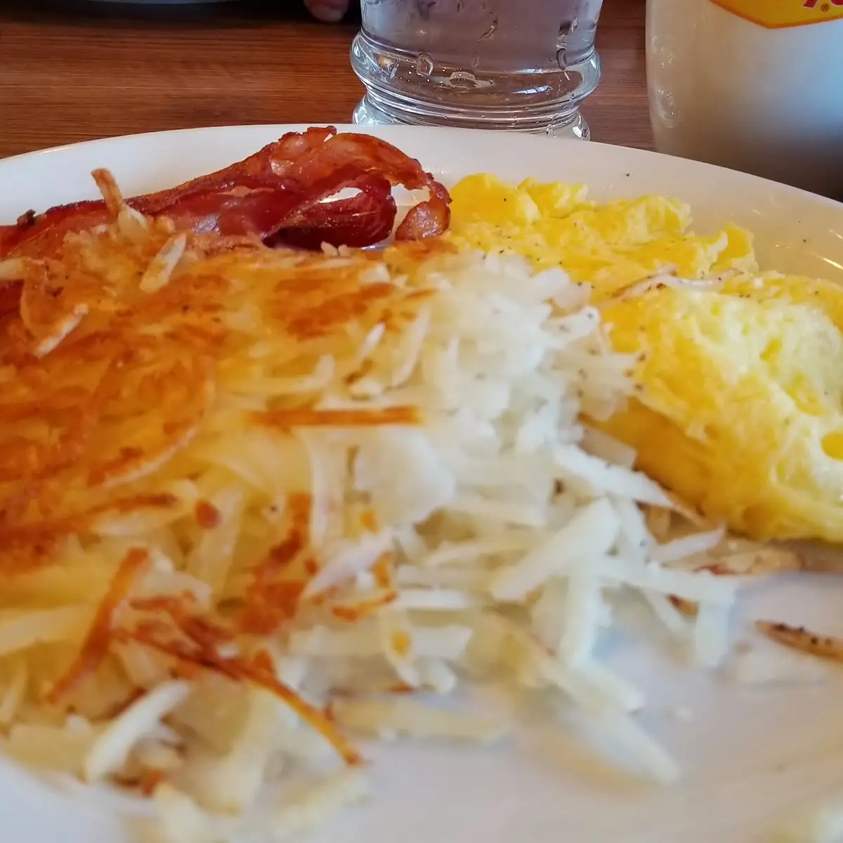 Hash Browns Bacon and Scrambled Eggs