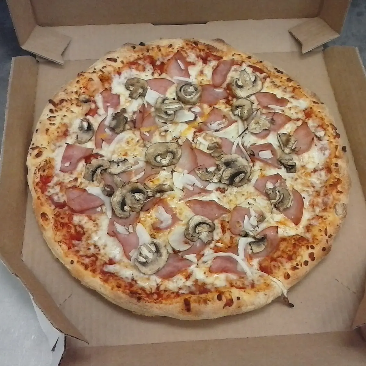 Ham and Mushroom Pizza