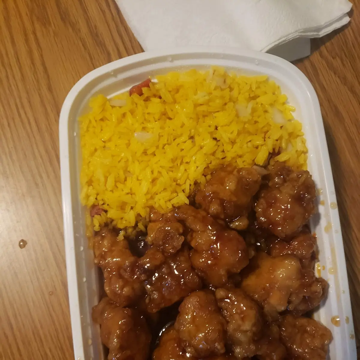 Orange Chicken with Yellow Rice