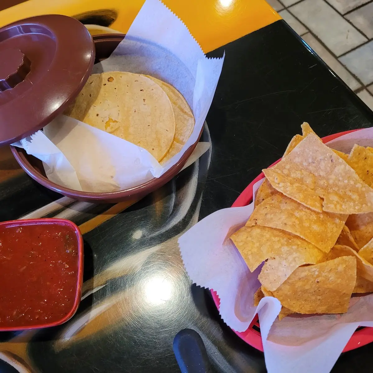 Corn Tortillas with Complimentary Chips and Salsa