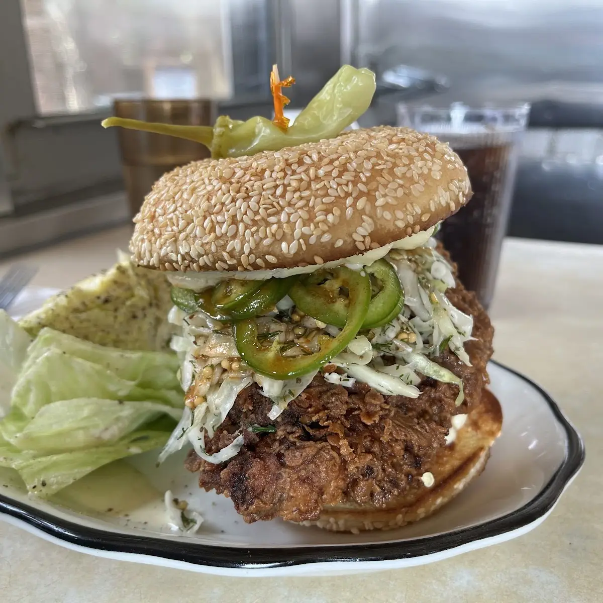 Fried Chicken Sandwich with Slaw