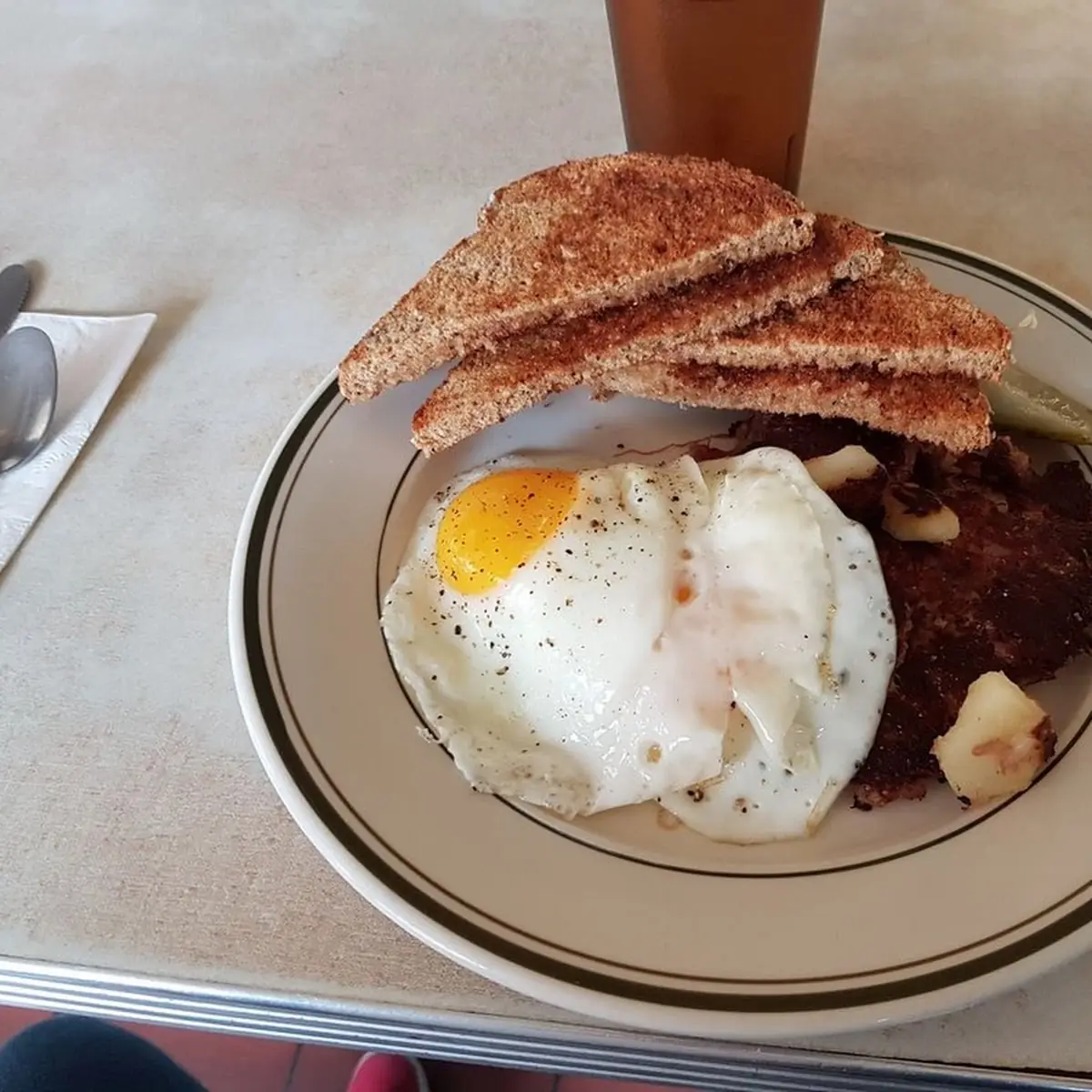 Two Eggs Palace Potatoes and Toast