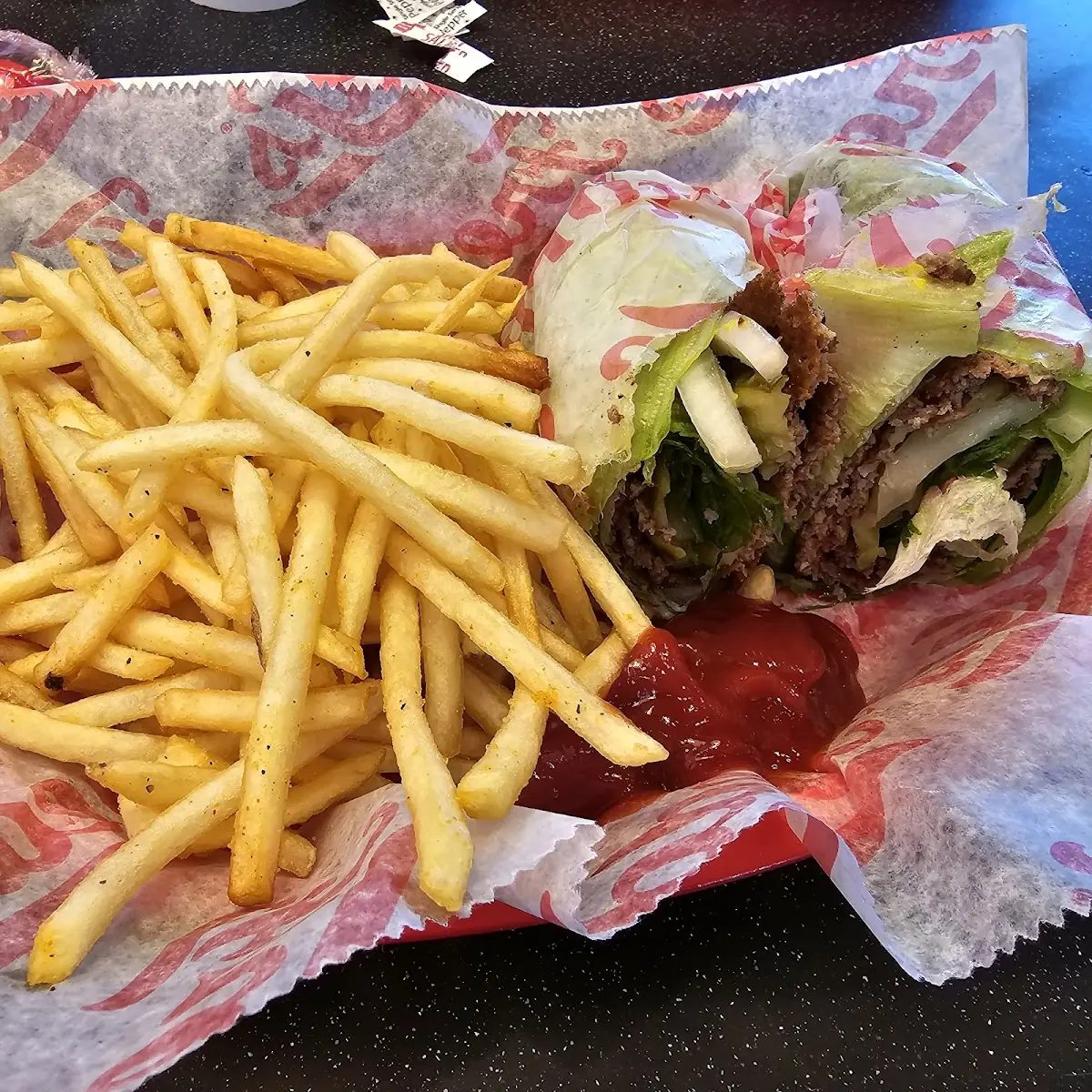 Double Burger as Lettuce Wraps