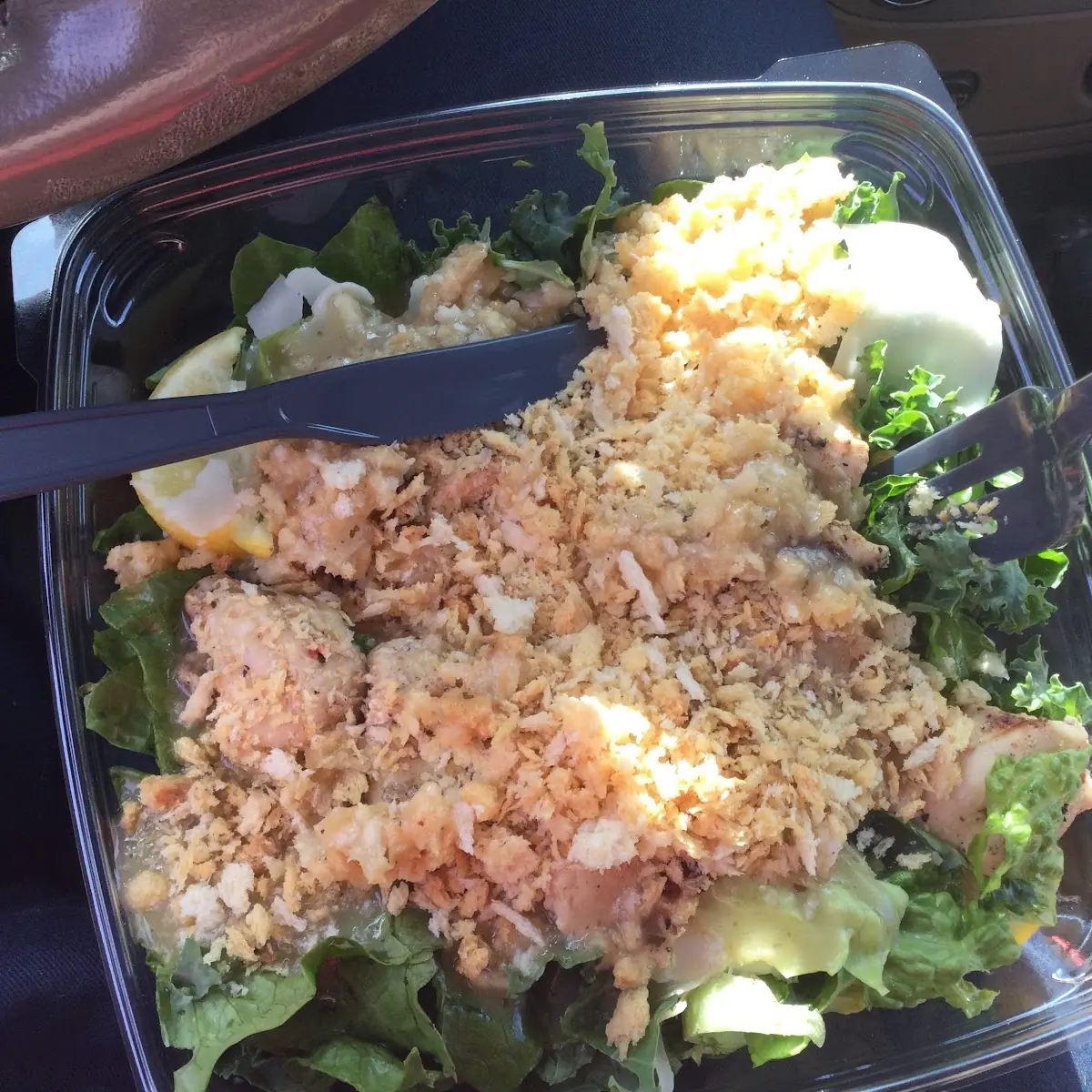 Lemon Kale Caesar Salad