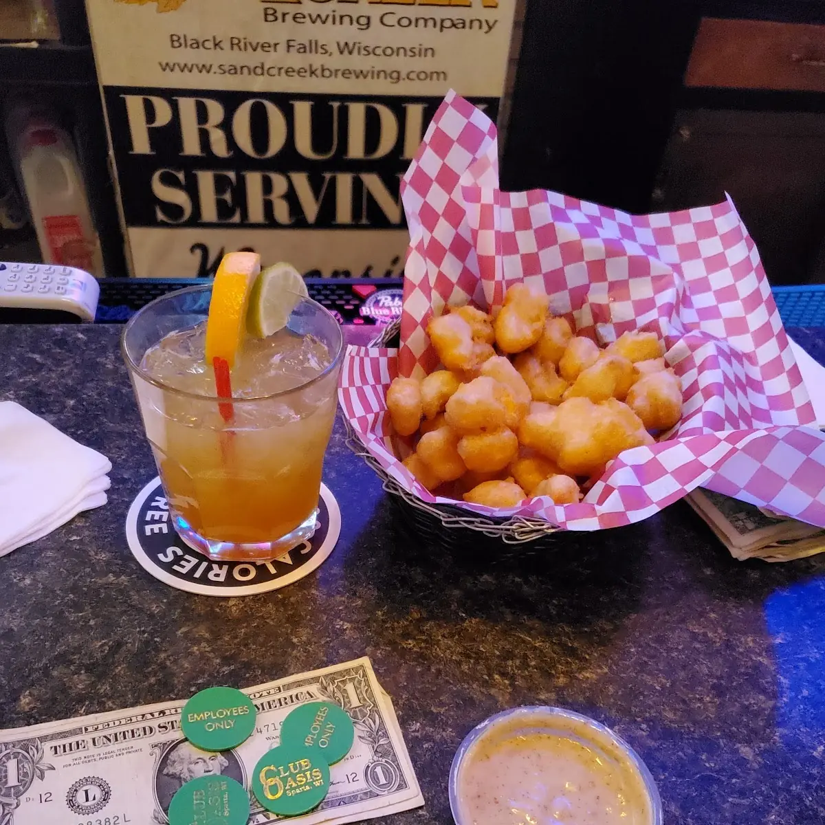 Cheese Curds with Honey Mustard