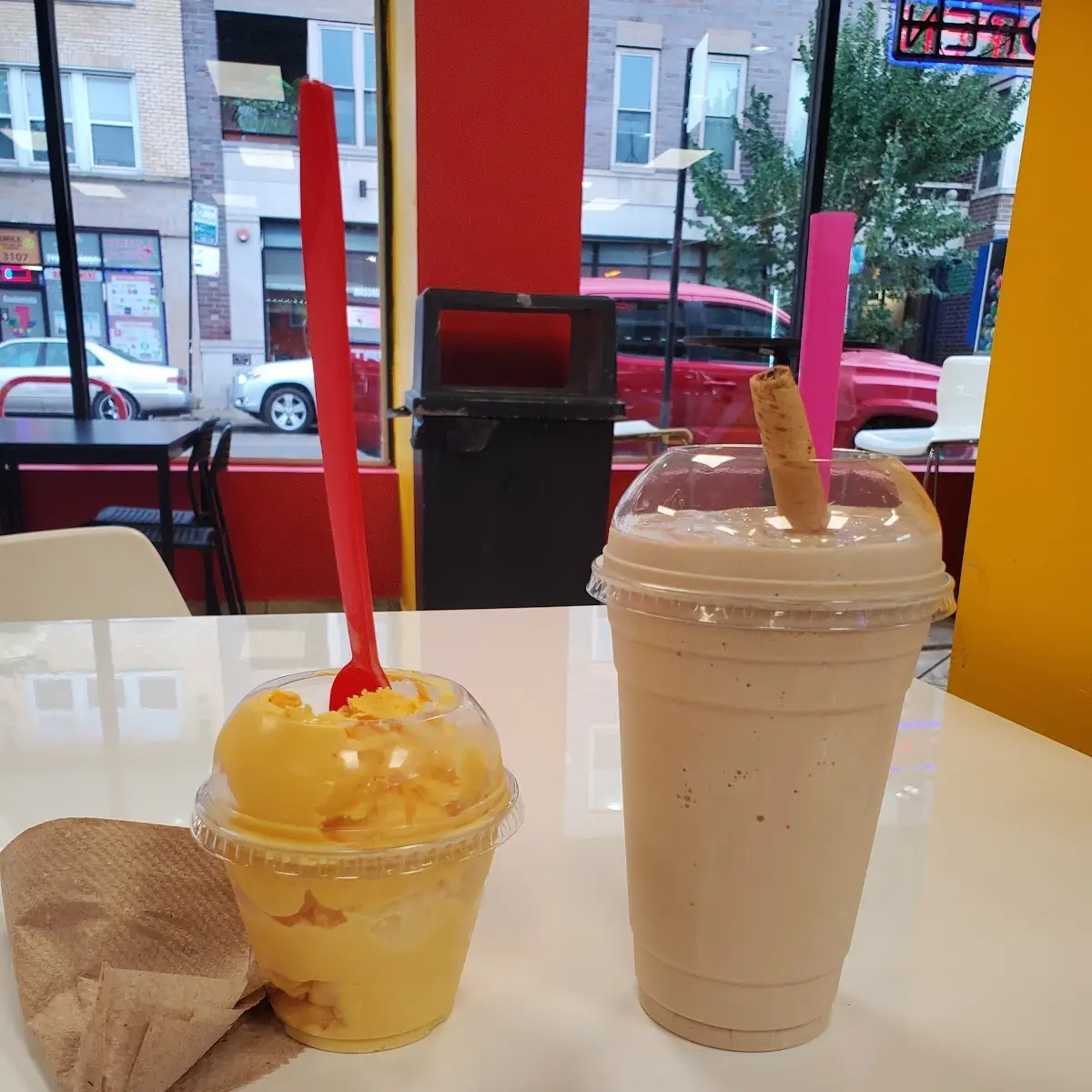 Coffee Milkshake & Vanilla Ice Cream
