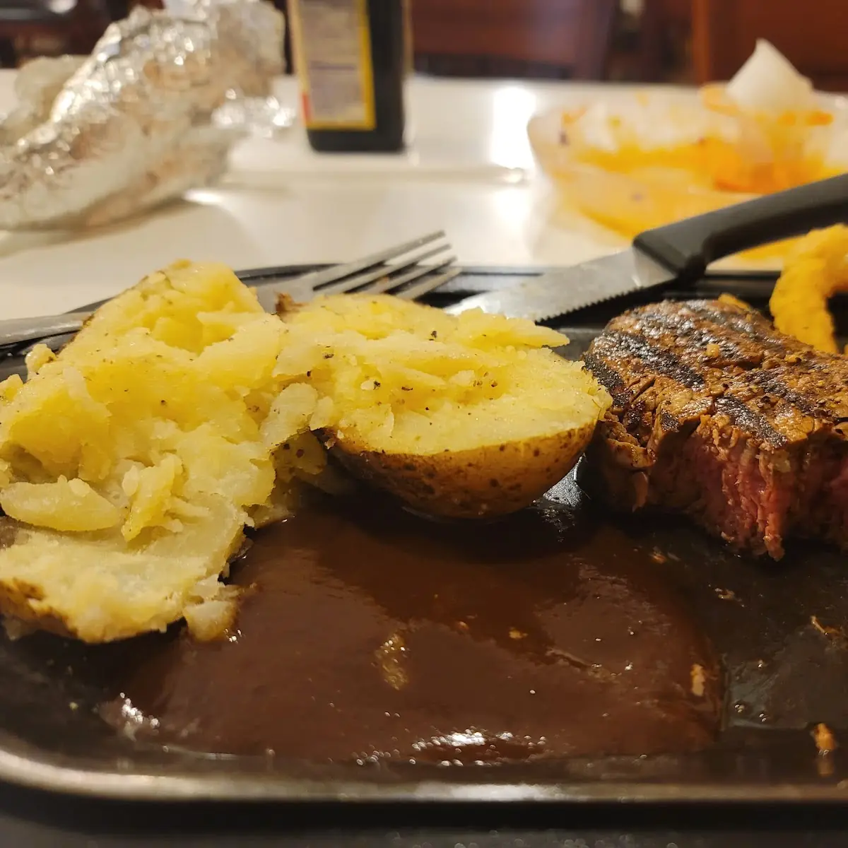 Filet Mignon Baked Potato & Salad