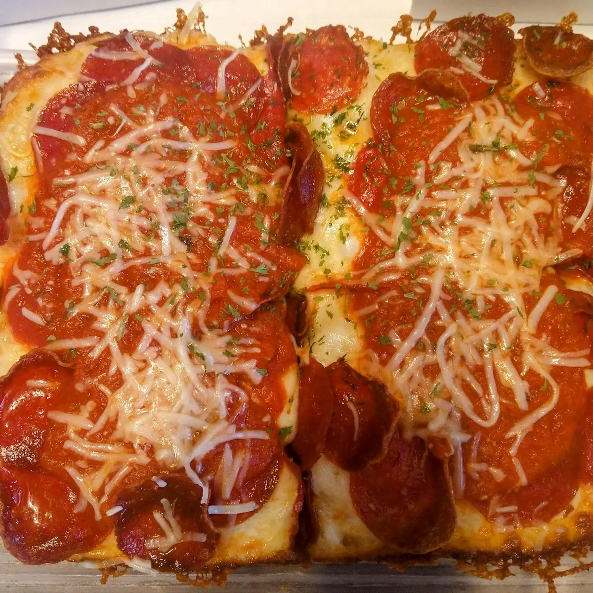 Detroit Style Pepperoni Pizza