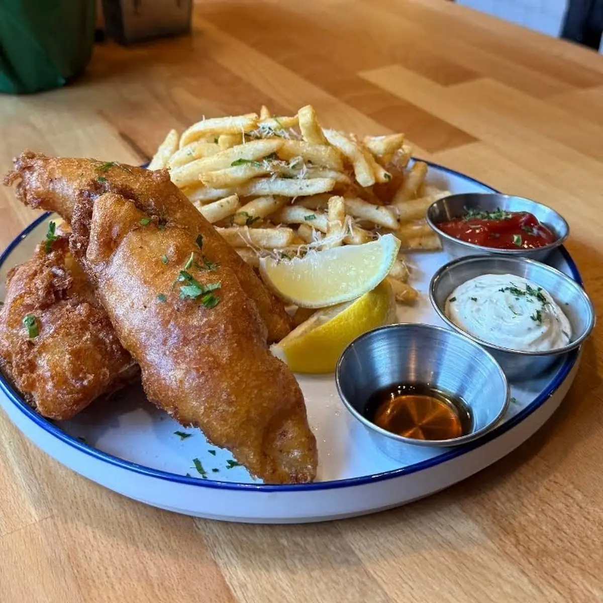 Crispy Battered Fish and Fries