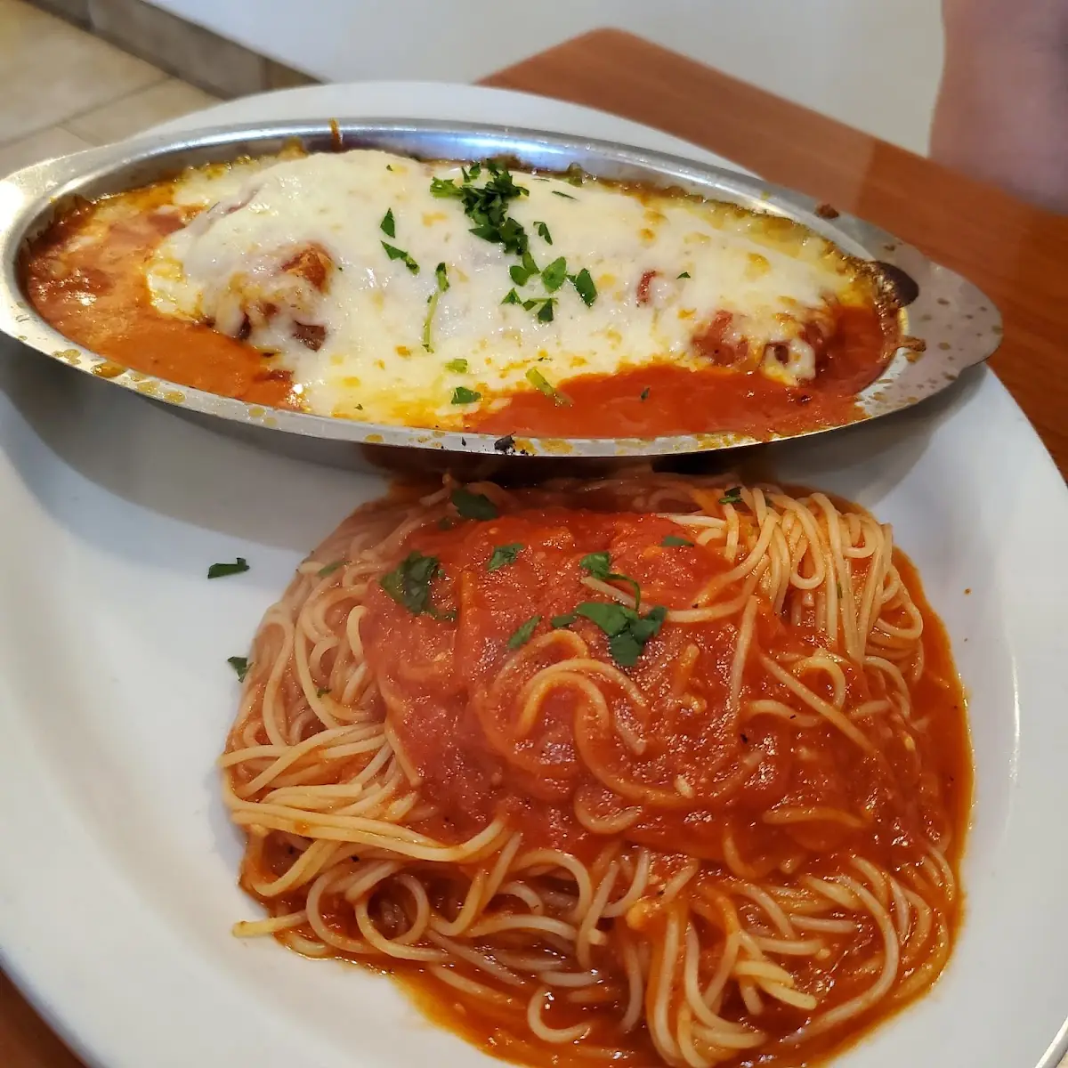 Lasagna and Spaghetti Bolognese