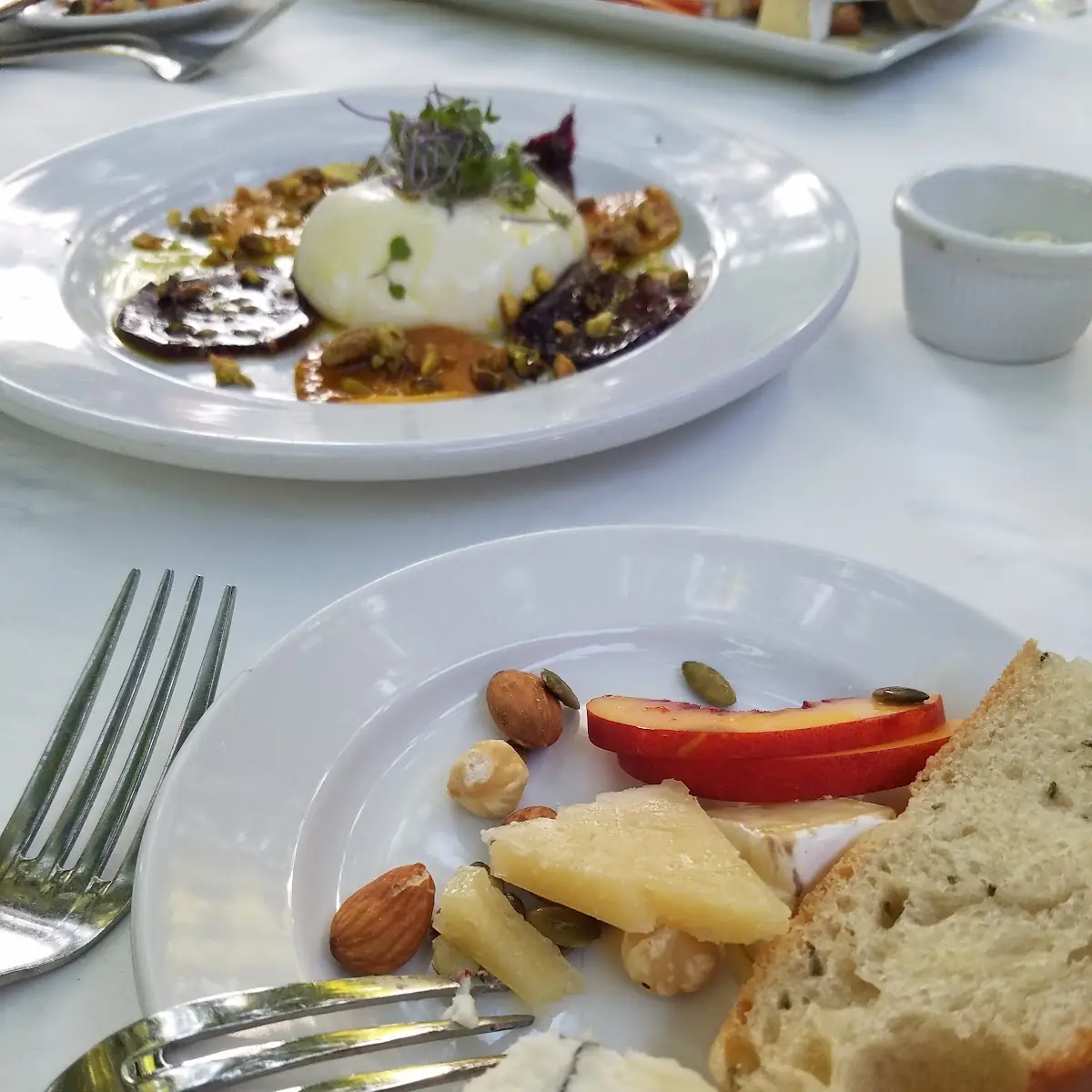 Mozzarella Bufala with Peaches