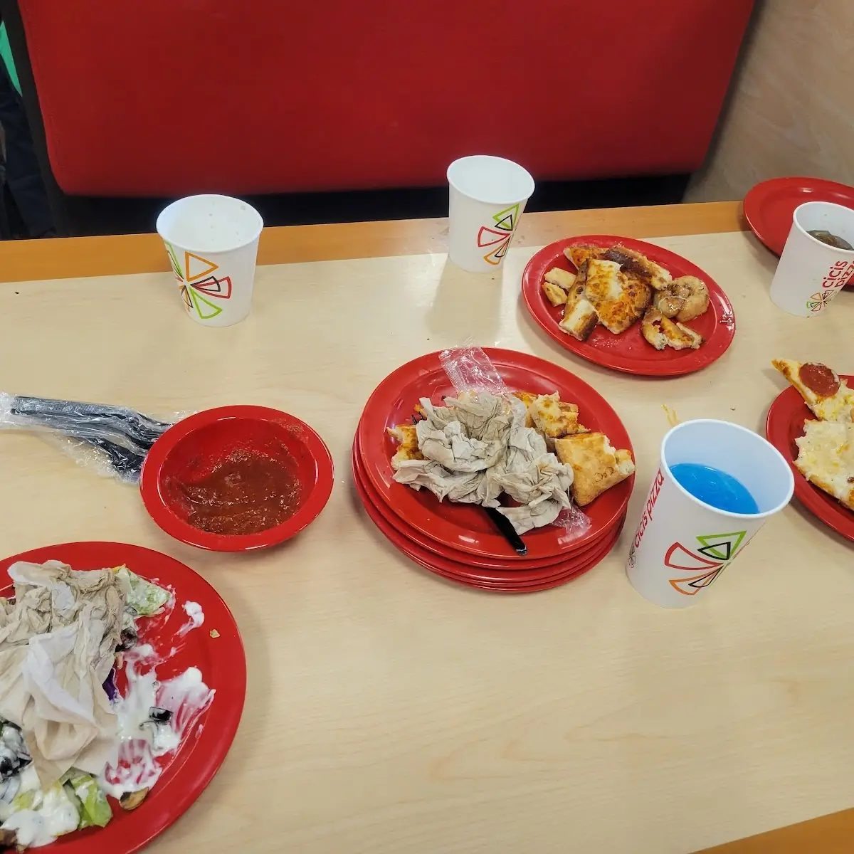 Pizza and Salad Dressing