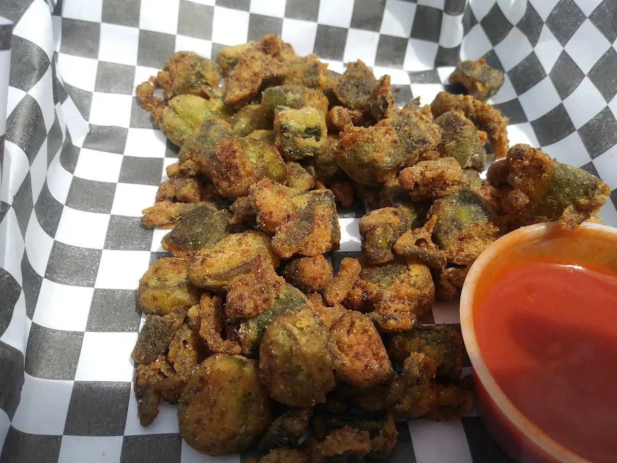 Poboy Sandwich with Fried Okra