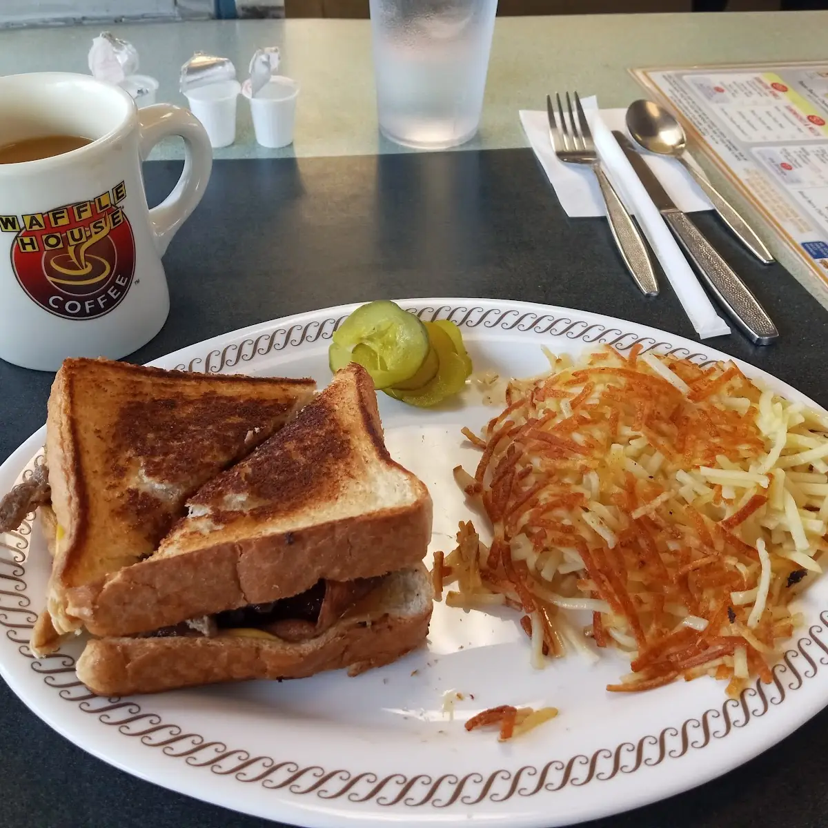 Cheese Steak Grilled Sandwich Hashbrowns