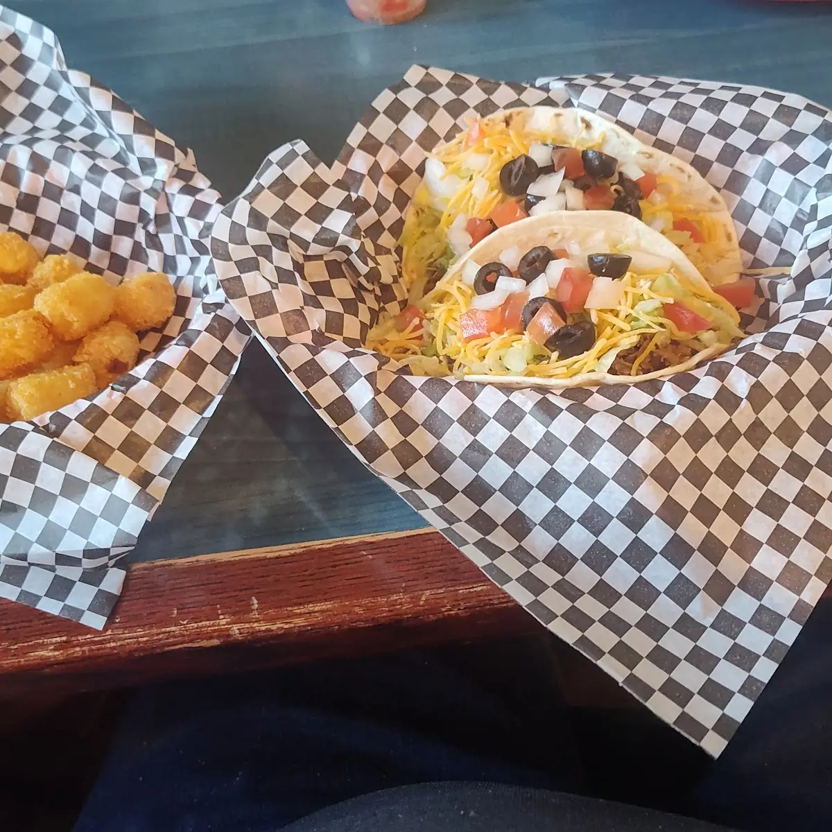 Pulled Pork Soft Tacos and a Side of Tator Tots