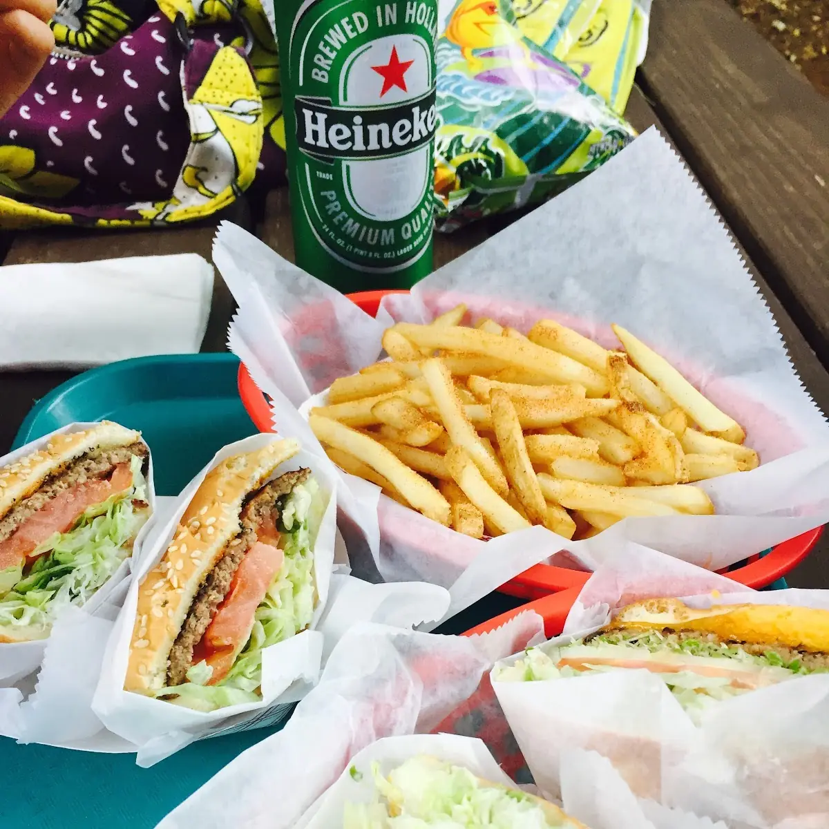 Classic Burger and French Fries