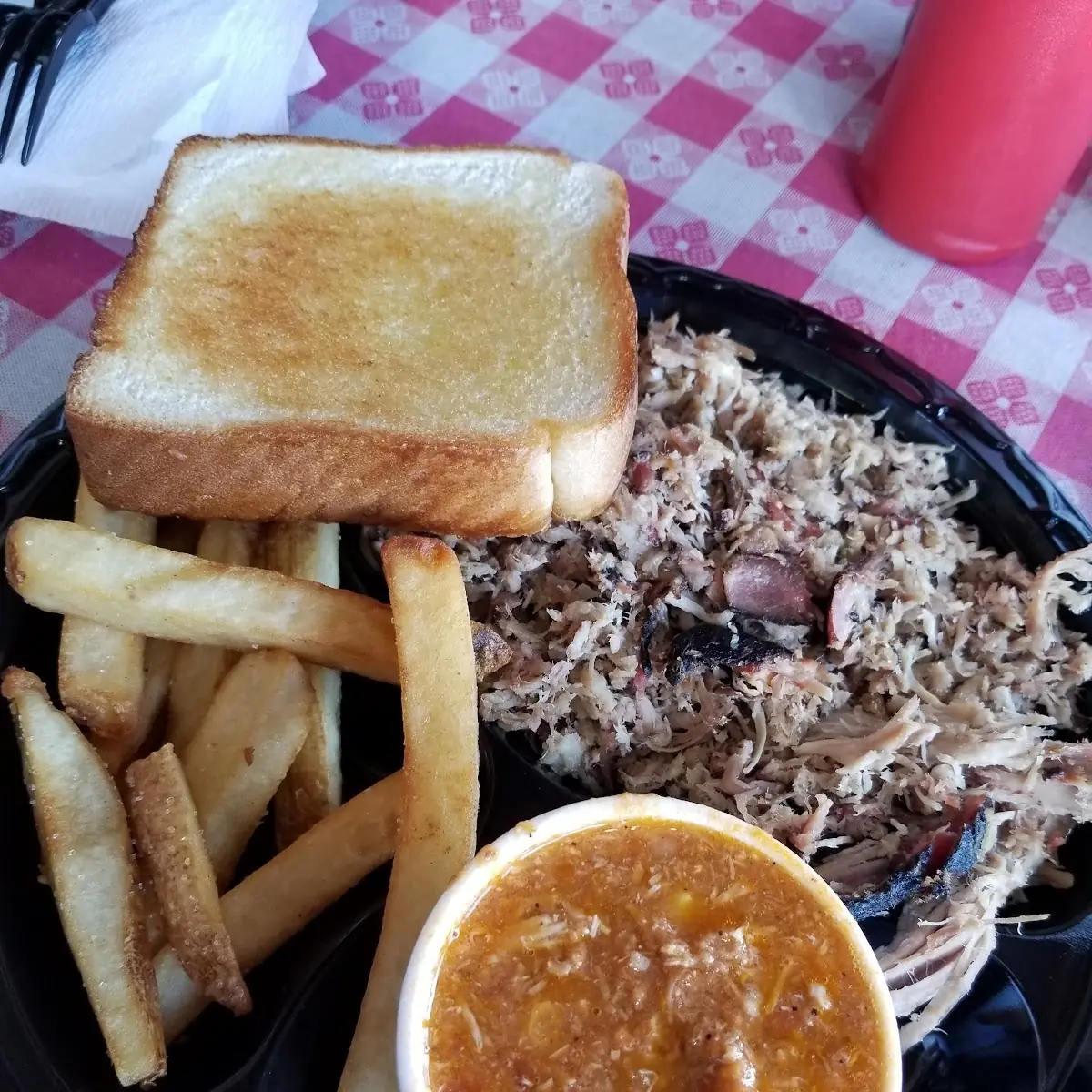 BBQ Pork Platter with 2 Side Fried and Beef Stew