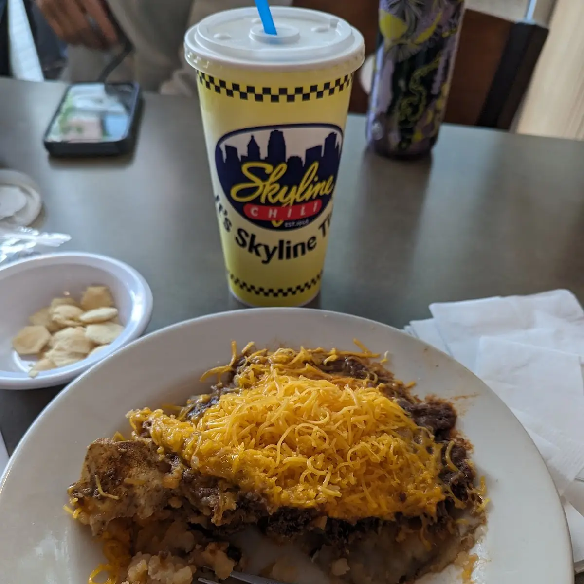 Chili 3 Way on a Potato