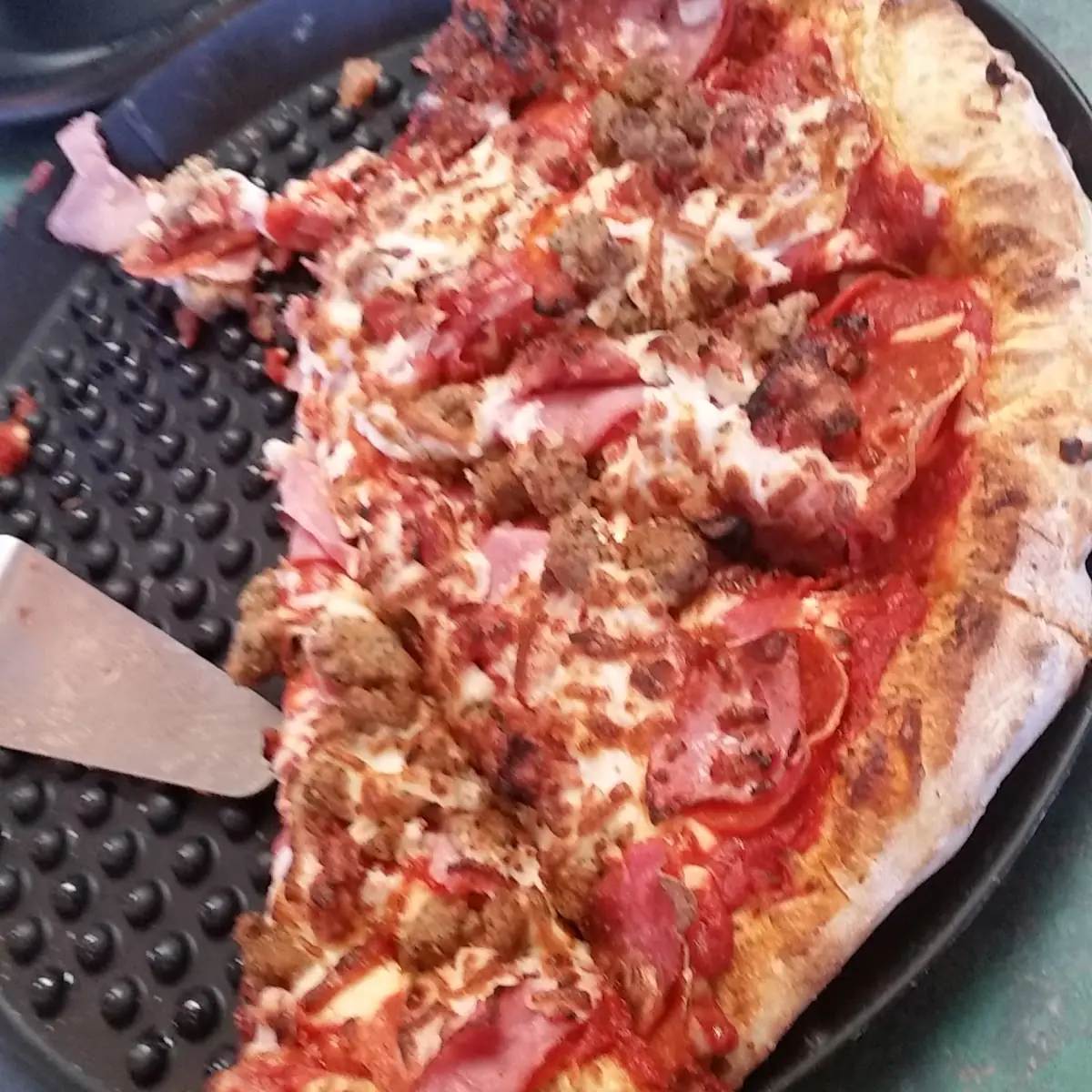 Three Meat Pizza