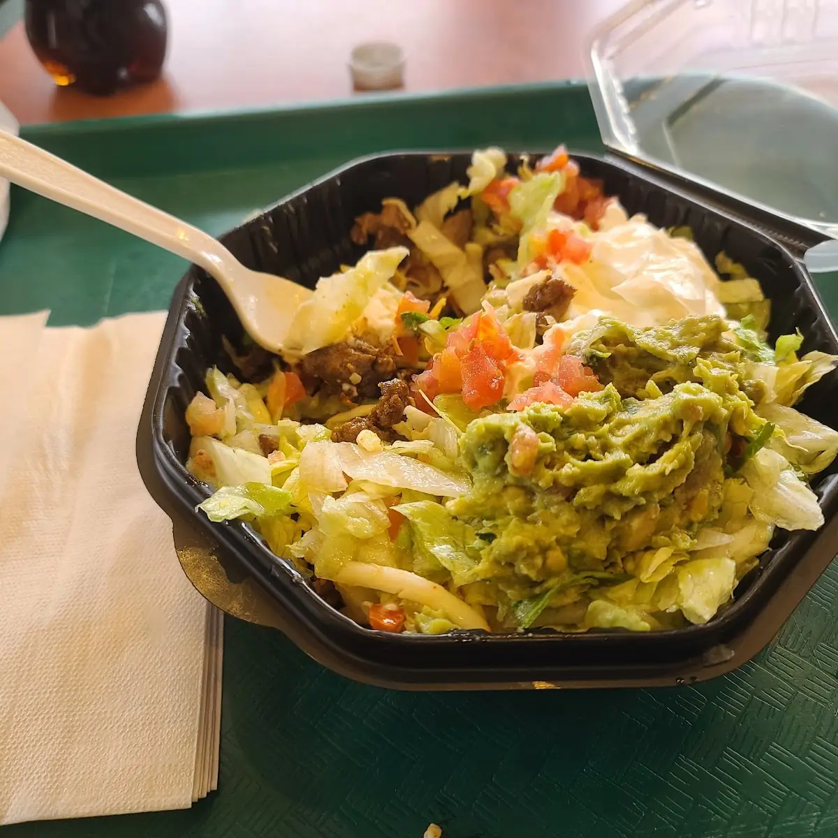Burrito Bowl Ordered Without Rice to Make It Low Carb