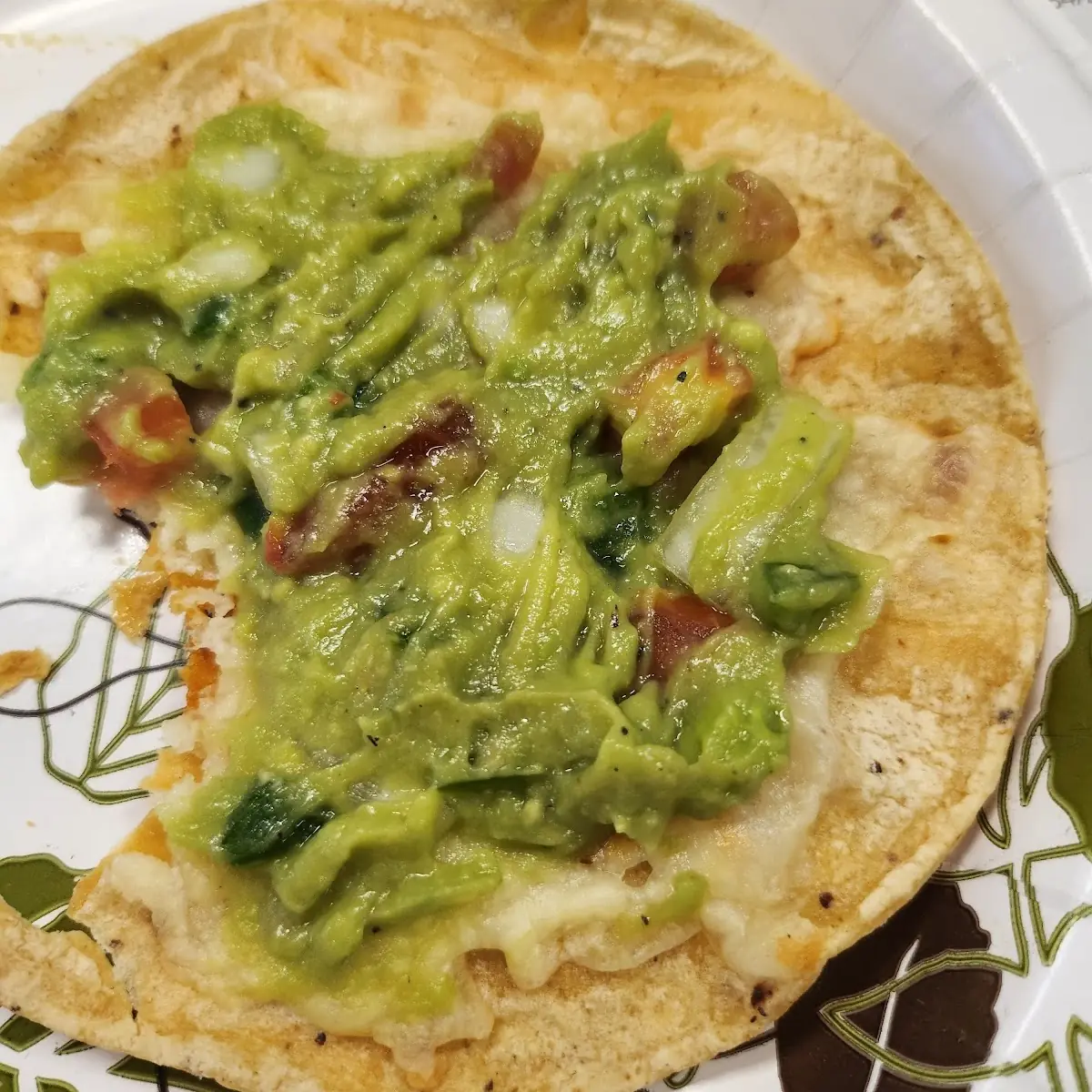 Tostada and Homemade Guacamole