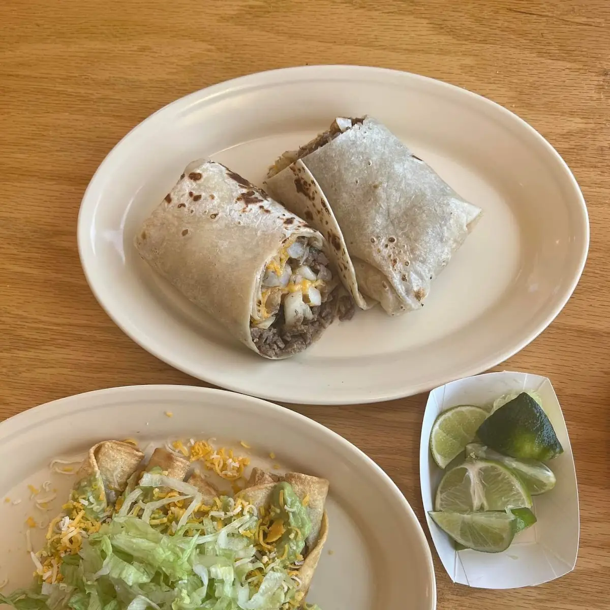 California Burrito and 5 Rolled Taquitos