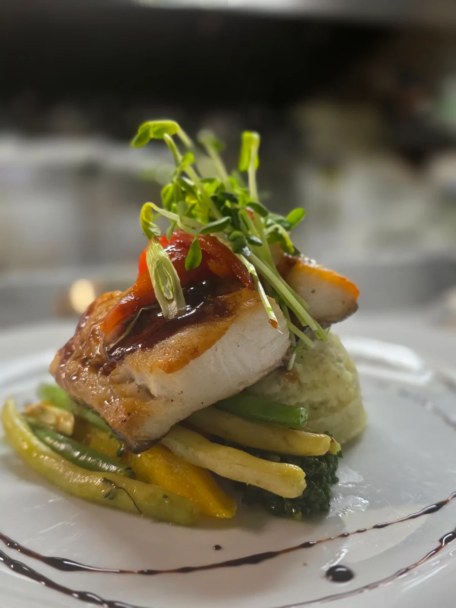 Pan-Seared Halibut, The Lake Grill