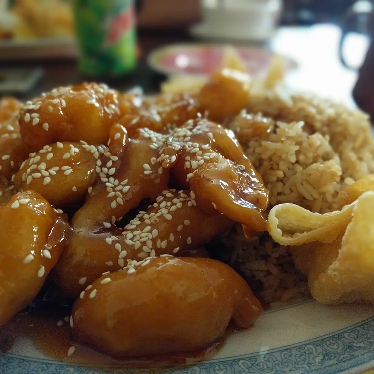 Sesame Chicken Combination Platter