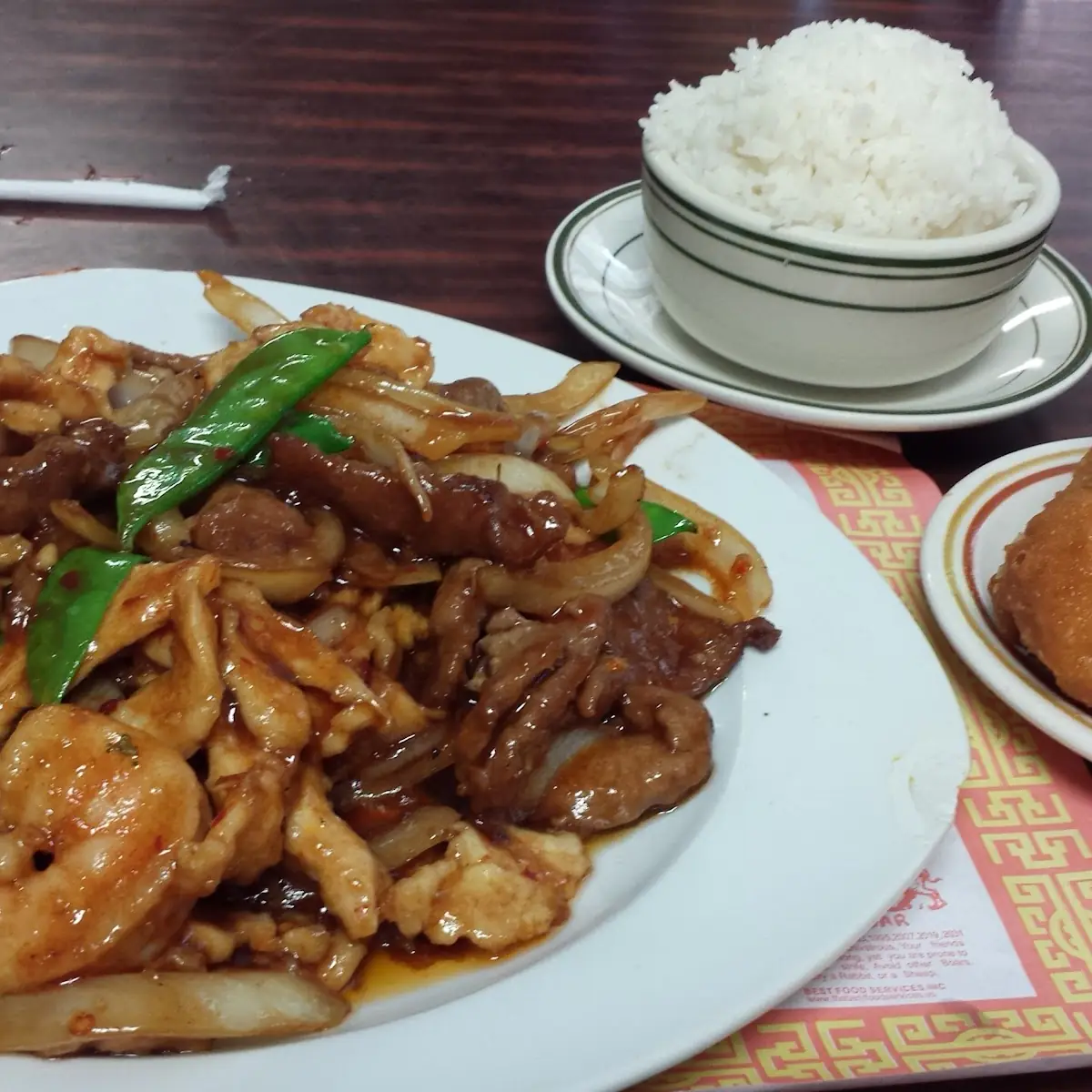 Triple Delight in Garlic Sauce