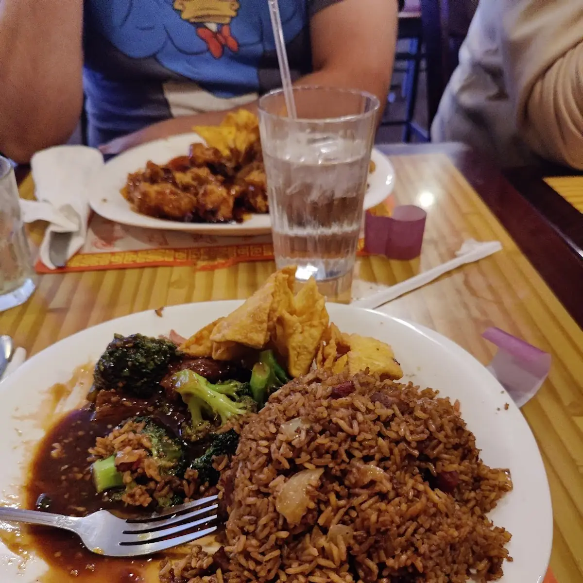 Beef w Broccoli and Pork Fried Rice