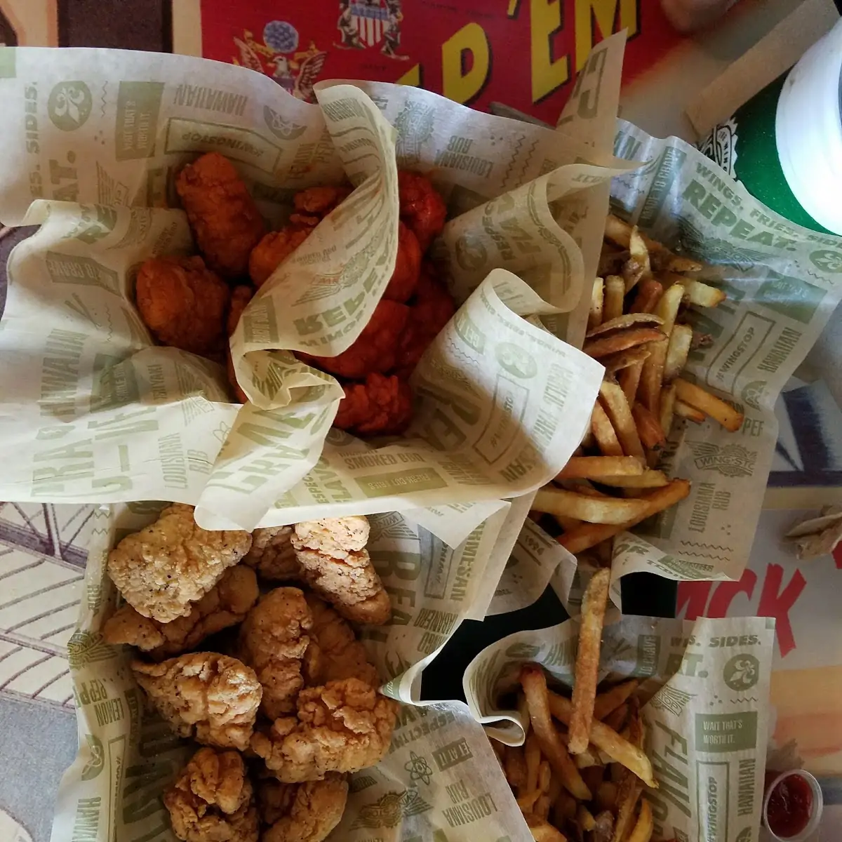Boneless Wings and Fresh Cut Fries
