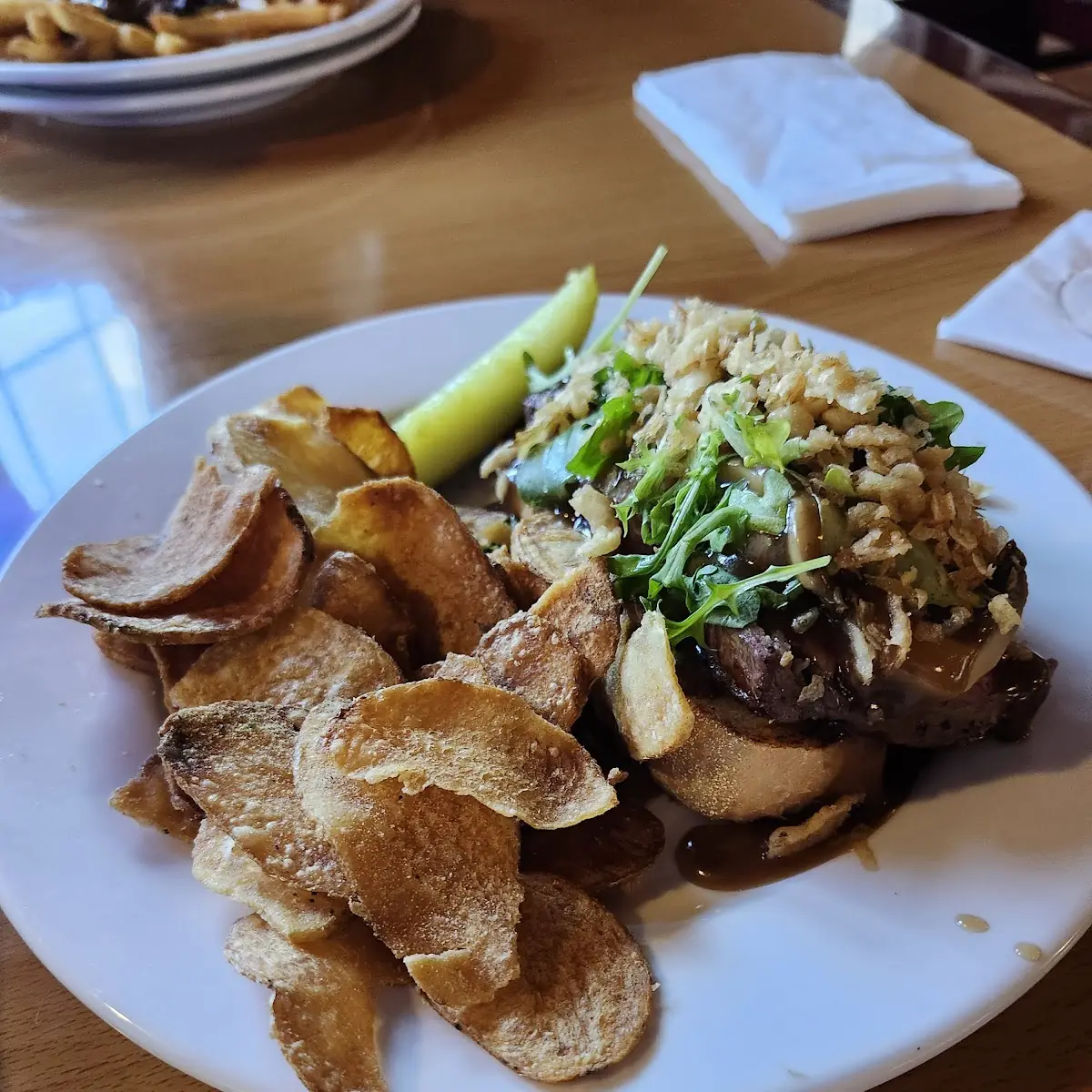 Open Faced Steak Sandwich