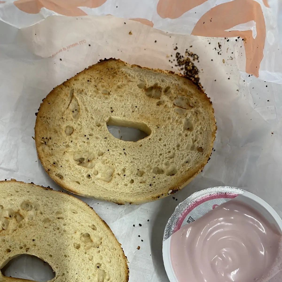 Everything Bagel with Strawberry Cream Cheese