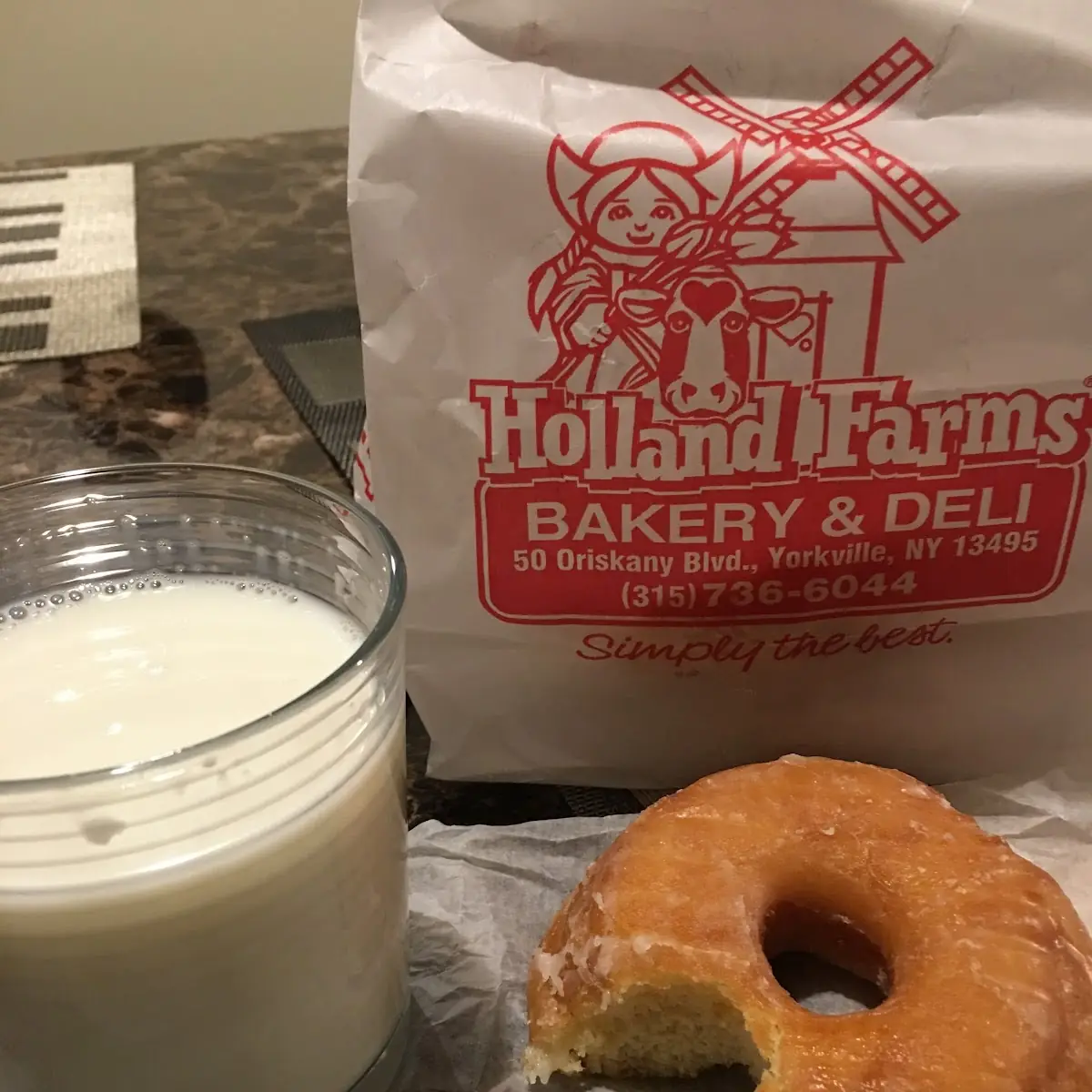 Glazed Donut with Milk
